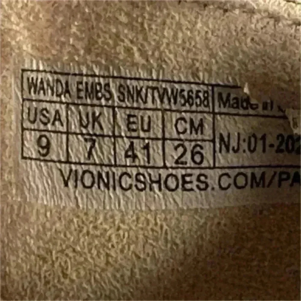 Vionic Sandals Wanda Thong Bone Women's 9 Leather Snake 41